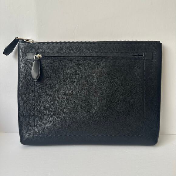 Tom Ford Buckley Zipper Portfolio Clutch Man Bag Pebbled Leather - Picture 7 of 16